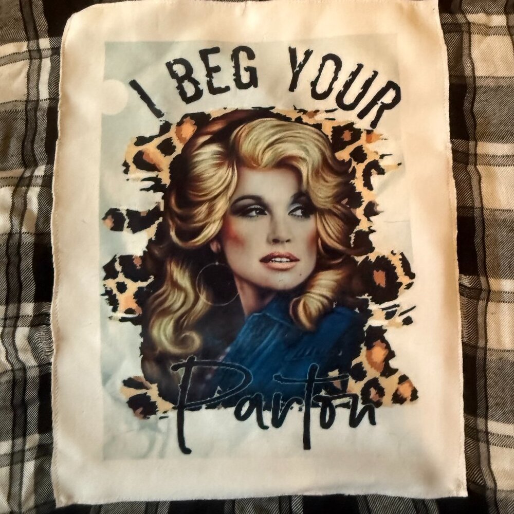 Dolly Parton Plaid Bleached Distressed Flannel Concert Shirt Size XL